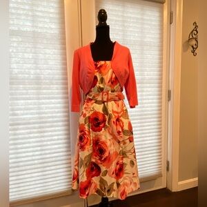2 Piece Floral Dress Jessica H Size 16
